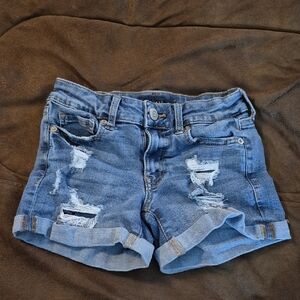Aeropostale Blue Distressed Jean Shorts Casual Style